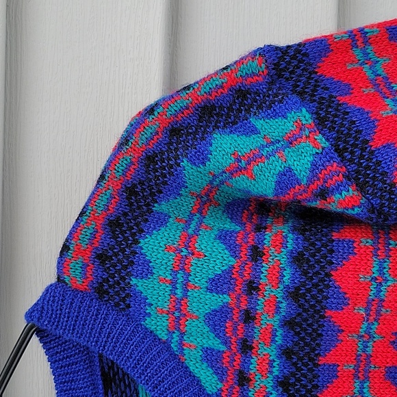 LL BEAN VINTAGE 100% WOOL MULTICOLORED MEDIUM MEN'S SWEATER NWOT - Picture 8 of 17